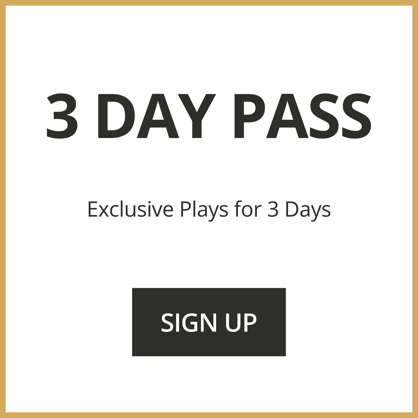 3 DAY PASS (BUY 1 GET 1 FREE)